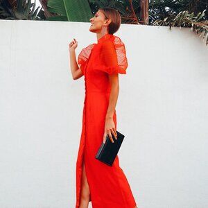 Red Midi Dress - Small